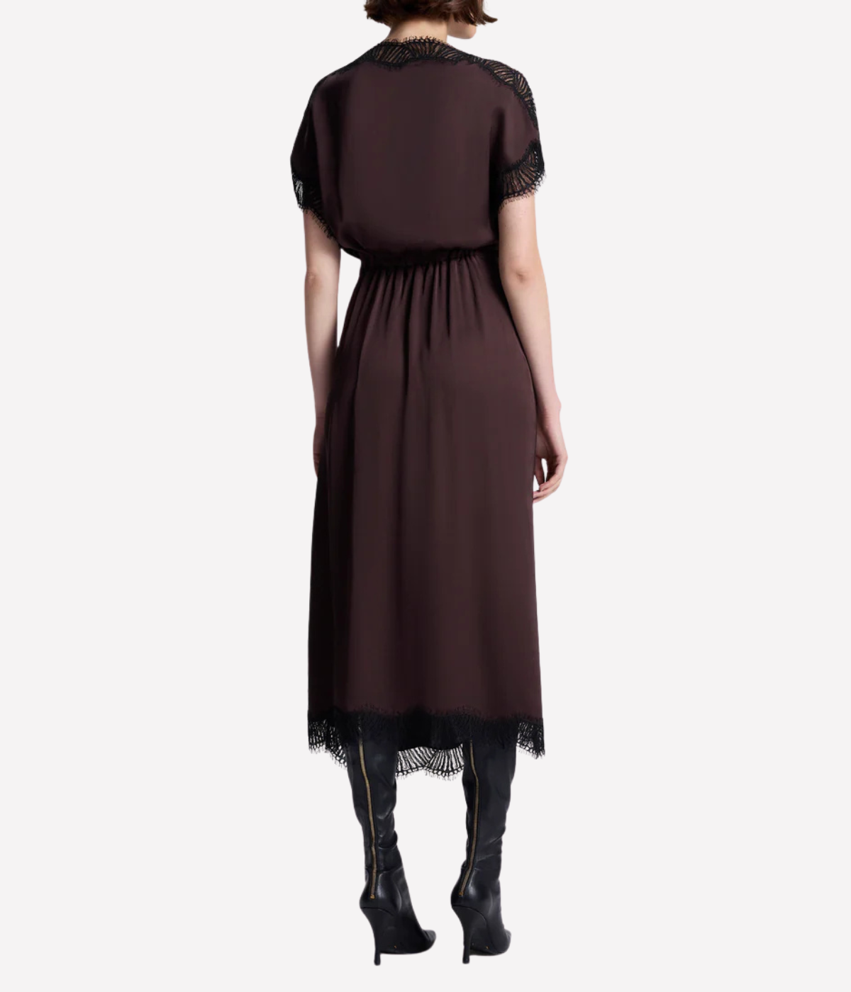 Luna Dress in Cocoa Black