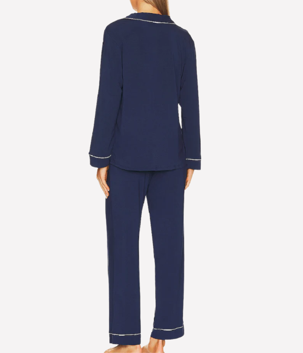 Gisele Long Sleeve PJ Set in Navy Ivory