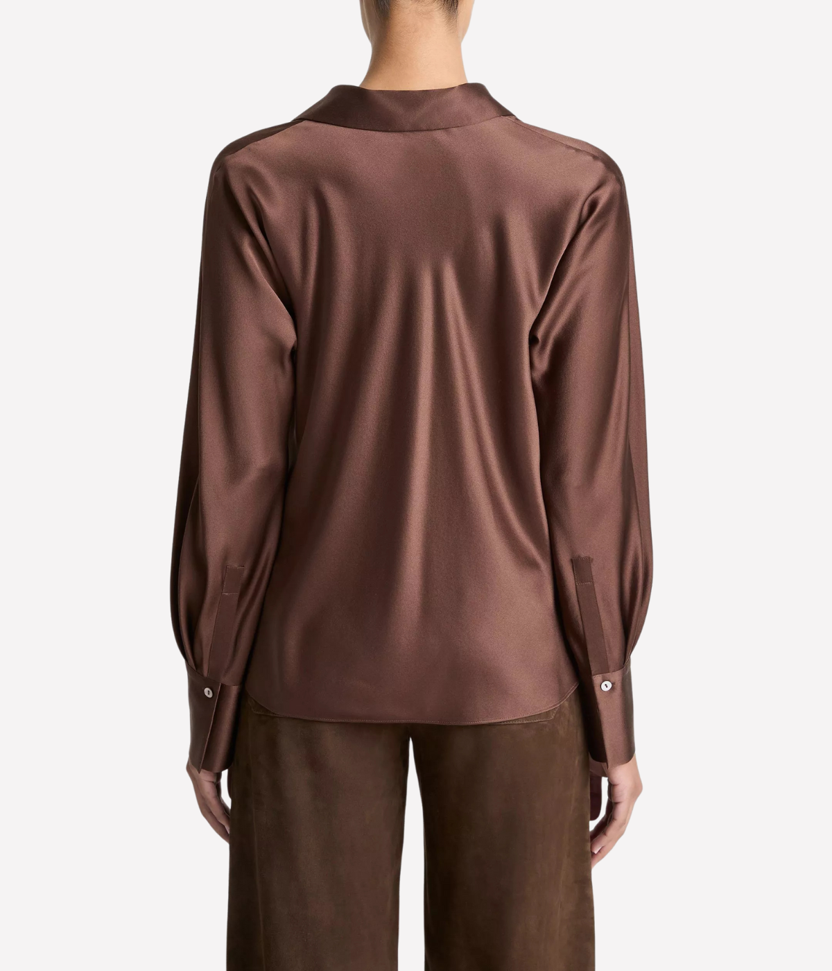 Bias L/S Blouse in Espresso