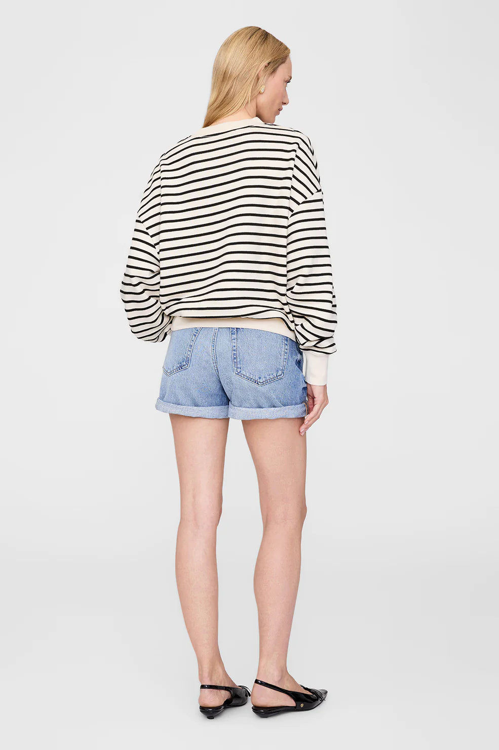 Dean Sweatshirt Black Stripe Terry