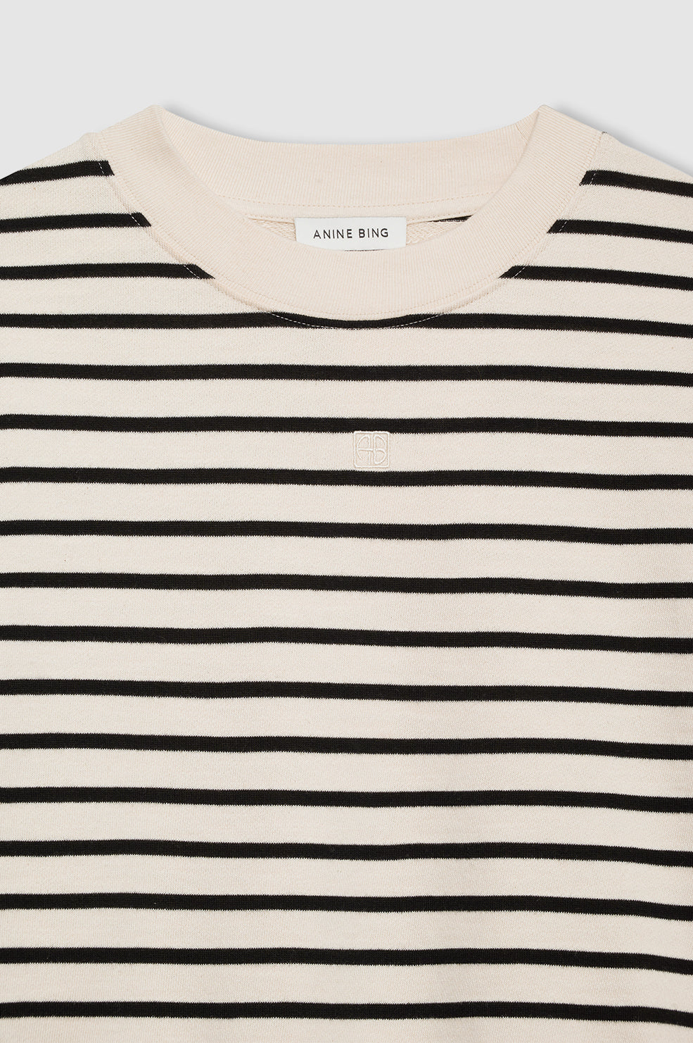 Dean Sweatshirt Black Stripe Terry