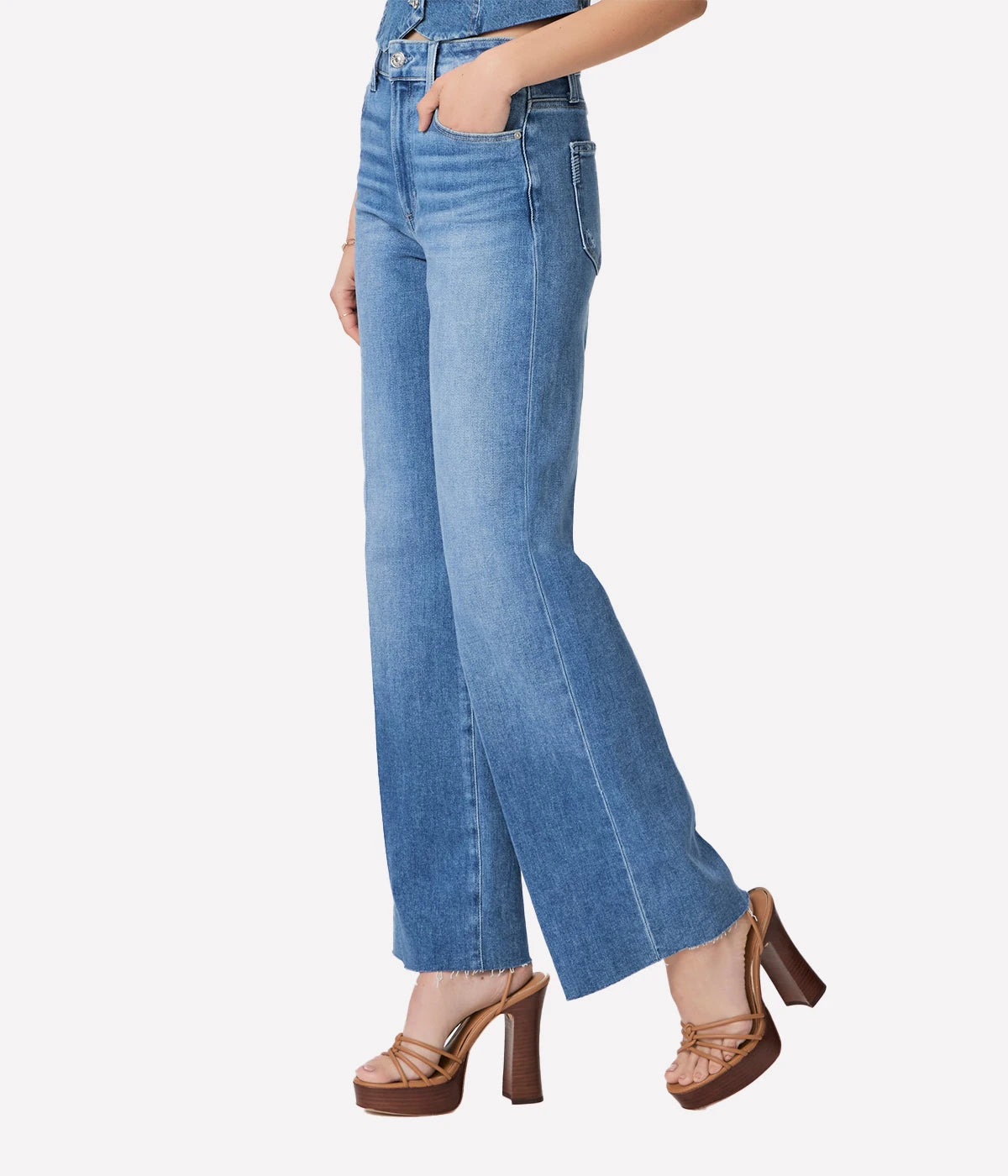 Anessa Raw Hem Jean in Flamenco Distressed