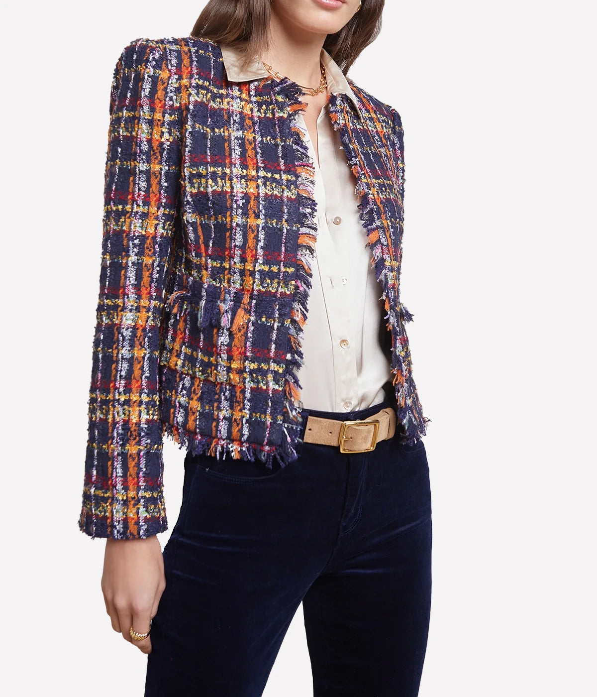 Angelina Jacket in Midnight Multi Tweed