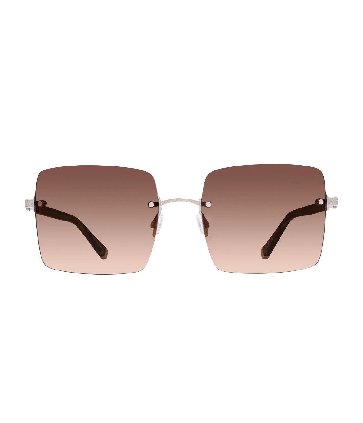 A bold sunglass, in a rose gold hue in a chic butterfly silhouette, made in Japan, 24K gold plated, throw on and go, one of a kind, comfortable, neutral sunglasses, 90s inspired.
