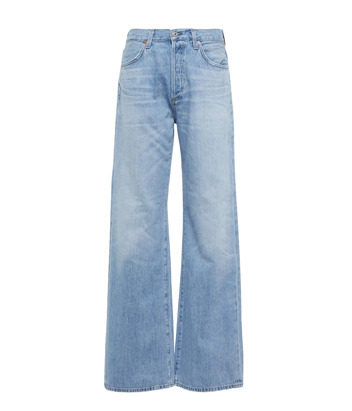 ALT Text: Annina Trouser with high waist and wide-leg fit in organic cotton, showcasing a relaxed yet stylish silhouette.