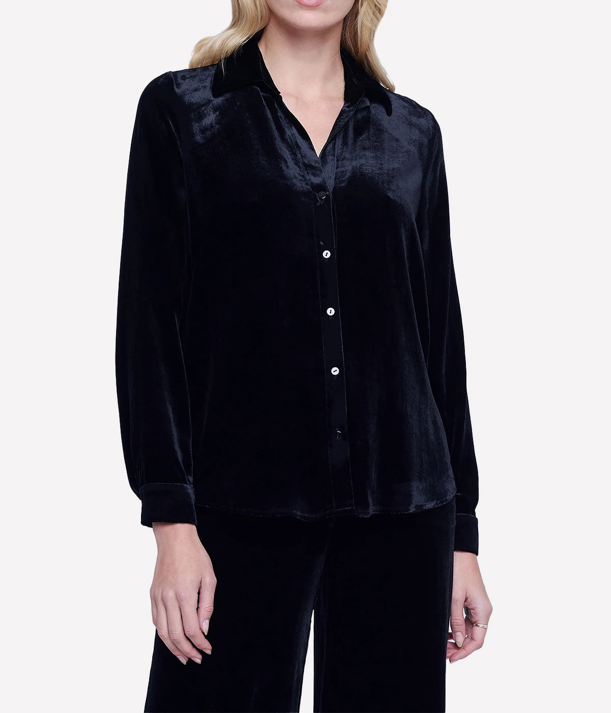 Argo Velvet Shirt in Black