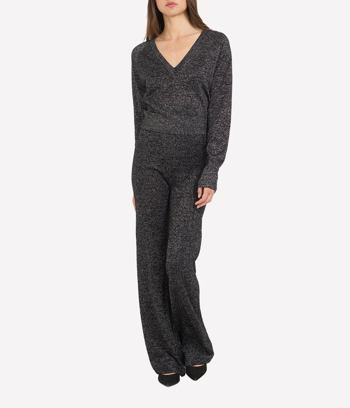 *FINAL SALE* Aurora V Neck Top in Black