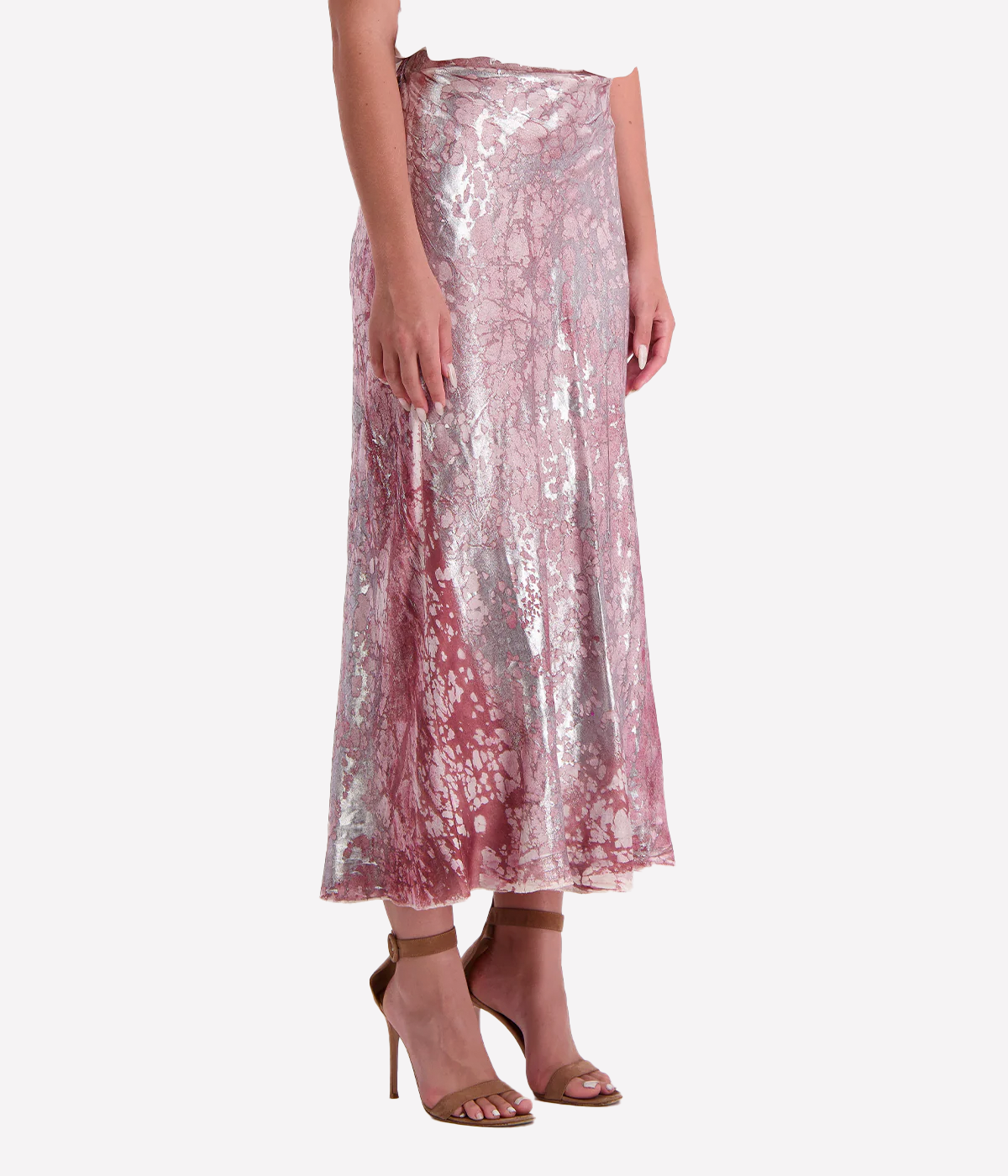 *FINAL SALE* Marble Lamination Long Skirt in Agata