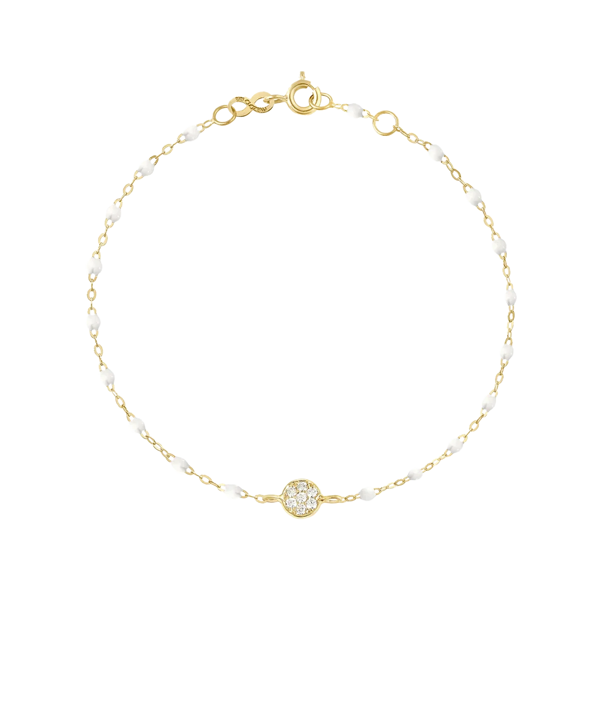 Puce Classic 17cm Gigi Bracelet 18K Yellow Gold in White