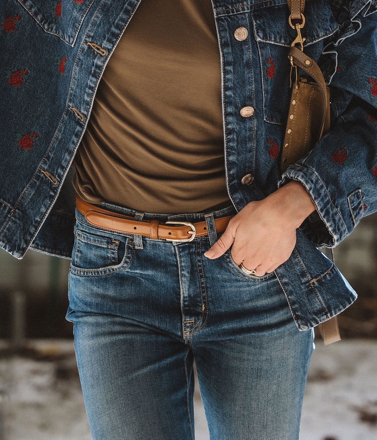 Monroe Belt in Tan