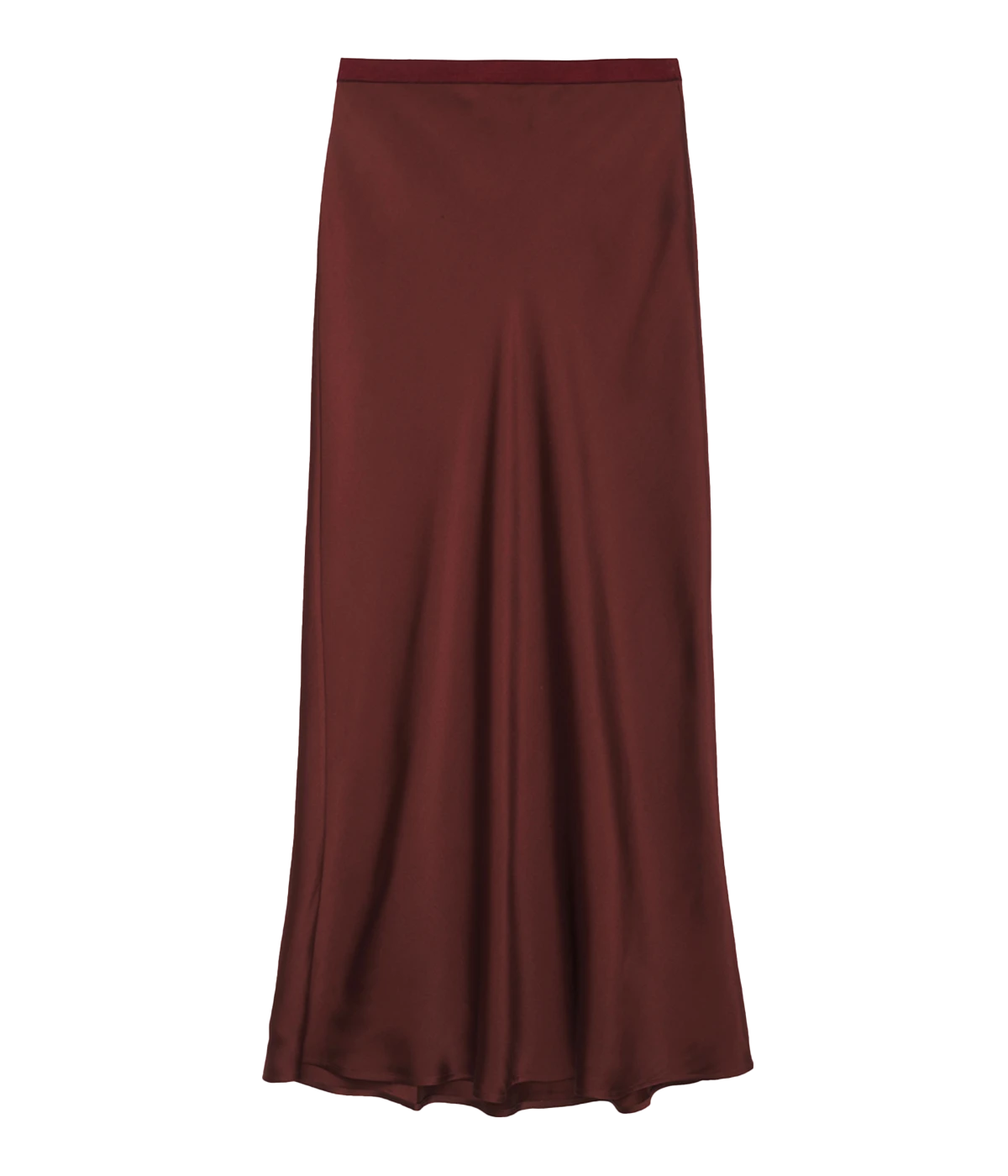 Bar Silk Skirt in Red Cherry