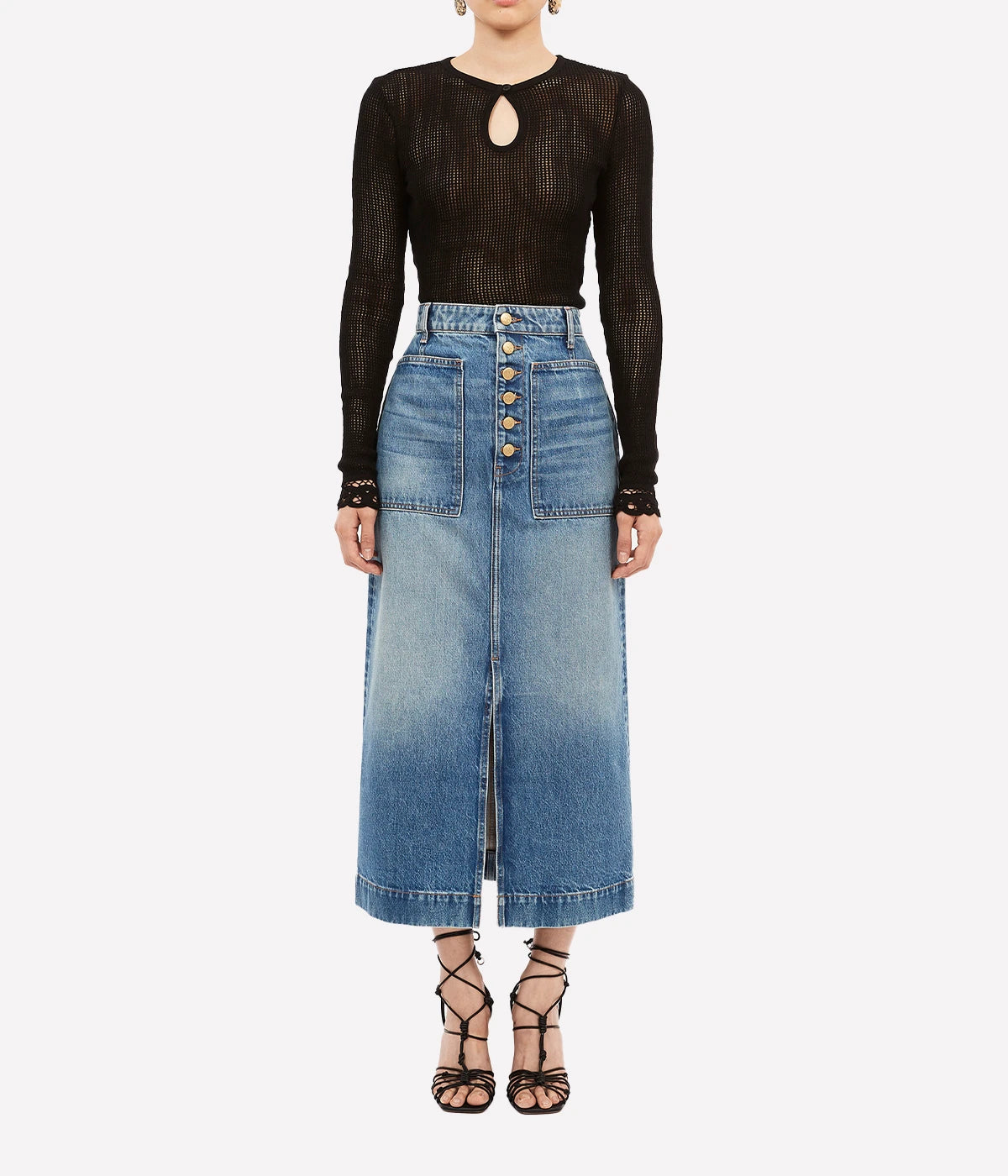 *FINAL SALE* The Bea Skirt in Medium Indigo Wash