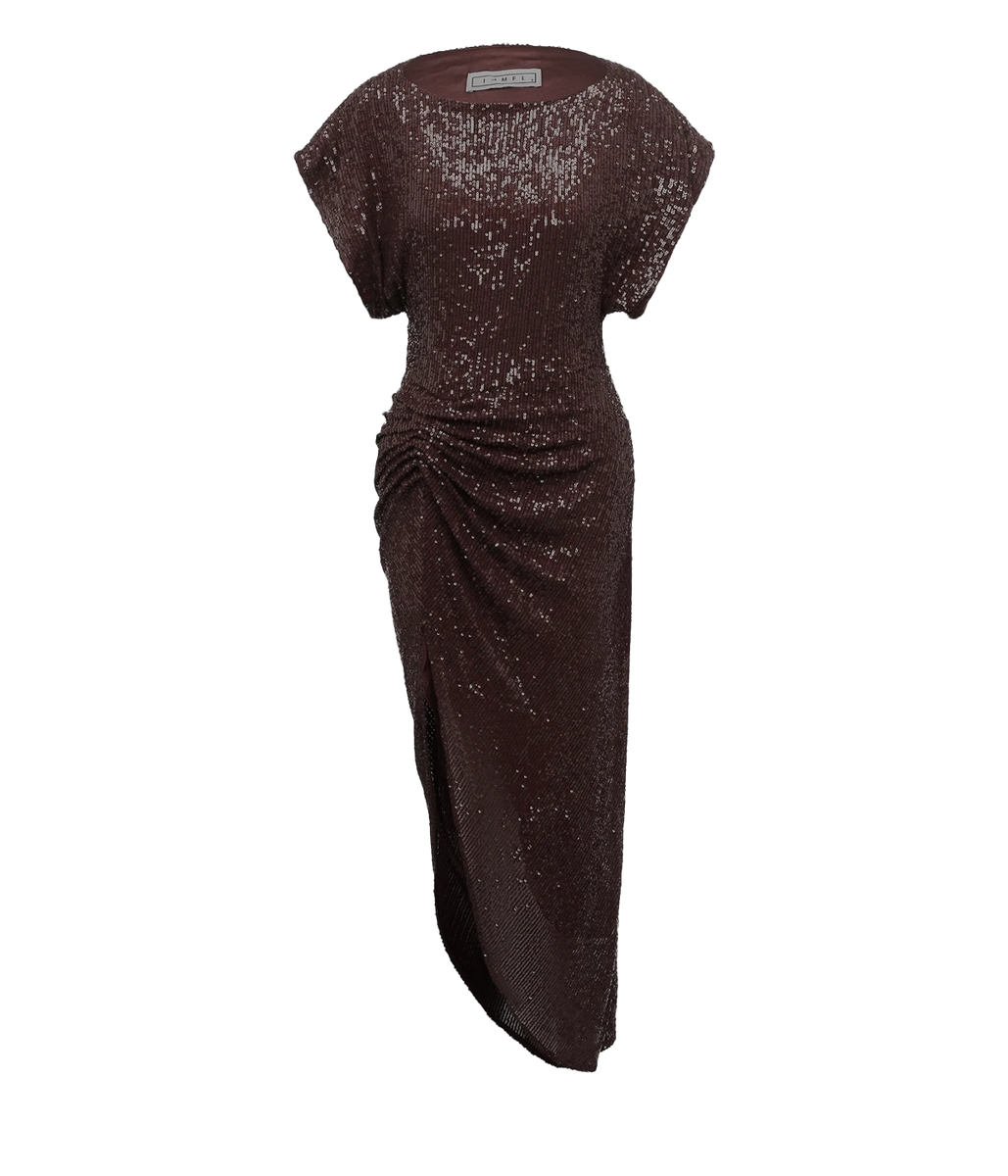 Bercot Dress in Chocolate Brown Calexico