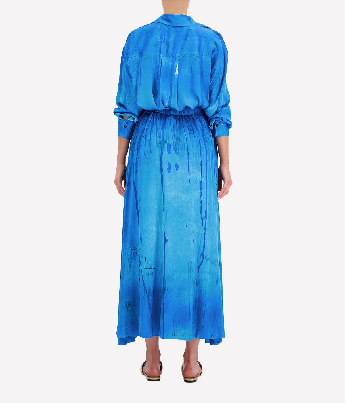 *FINAL SALE* Liquid Art Silk Skirt in Turchese