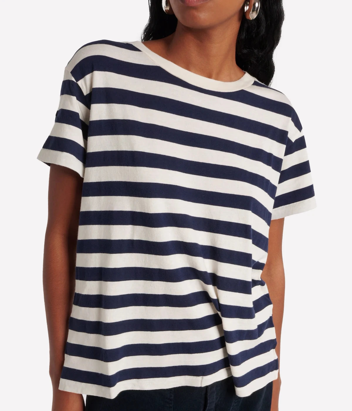 Brady Tee in Dark Navy Stripe