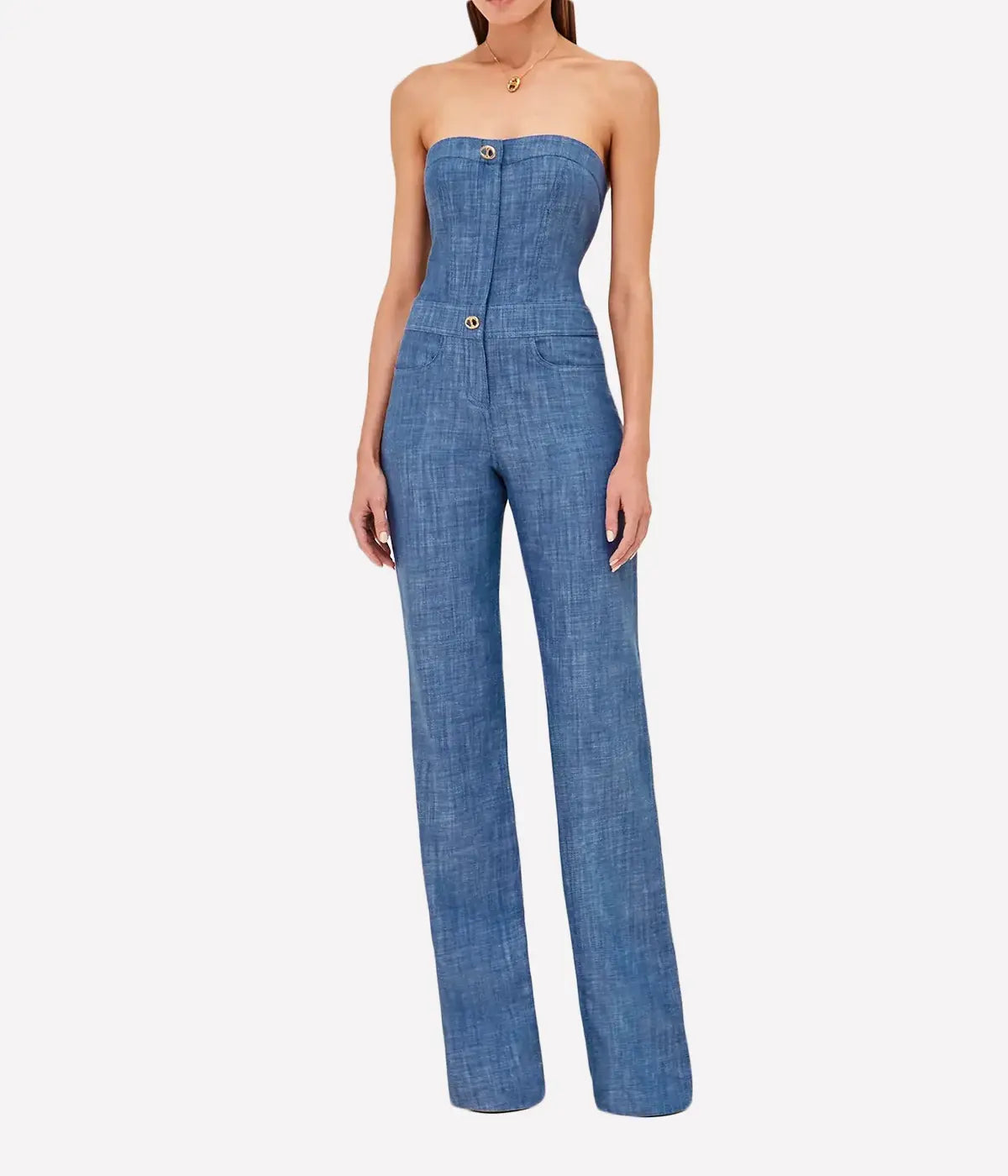 Breslin Jumpsuit in Chambray