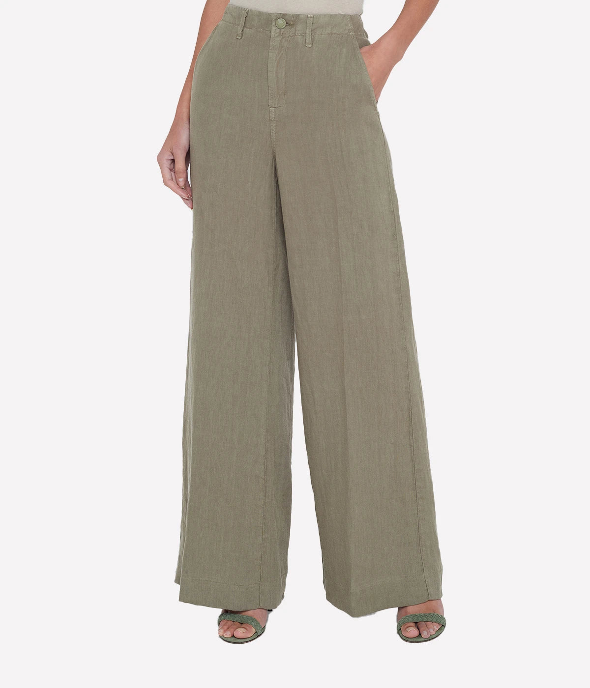 *FINAL SALE* Brie H/R Wide Leg in Covert Green