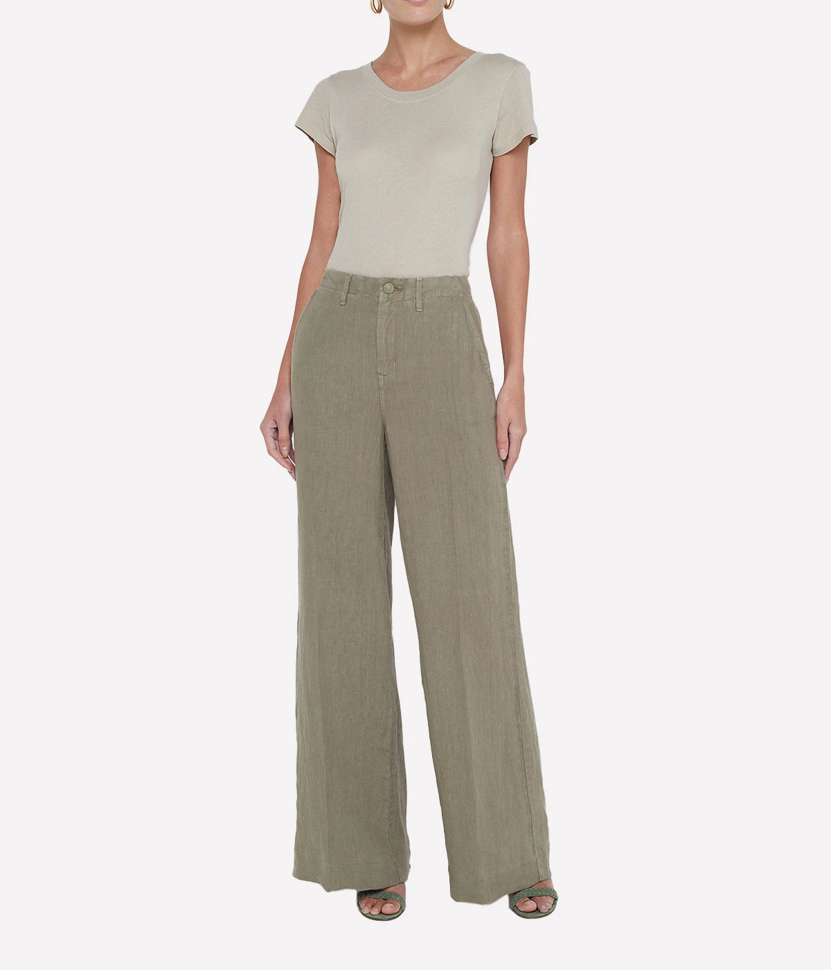 *FINAL SALE* Brie H/R Wide Leg in Covert Green