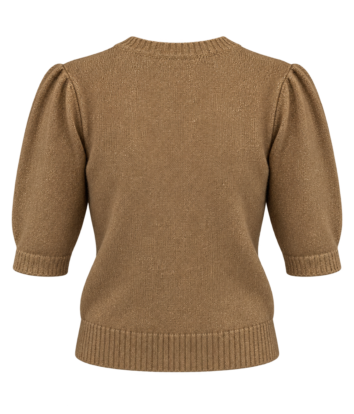Back product view of Avant Toi Cashmere Short Sleeve in Sughero
