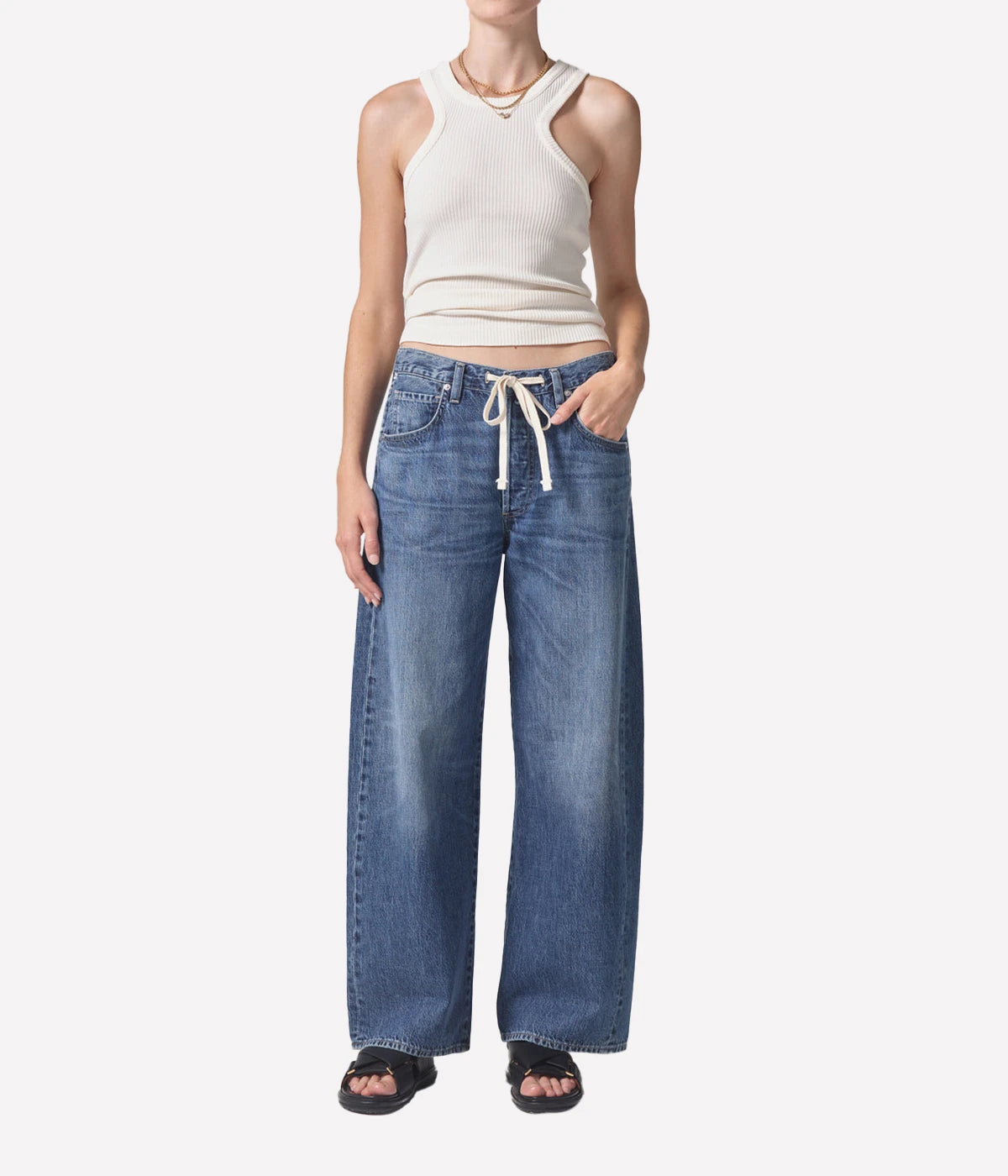 Brynn Drawstring Trouser in Atlantis
