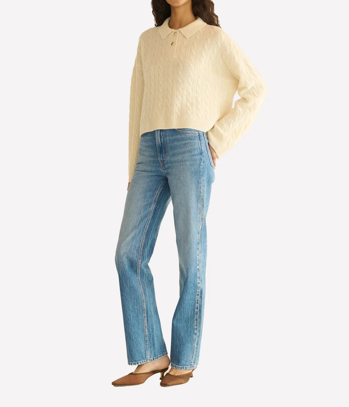 Cambridge Cashmere Sweater In Magnolia