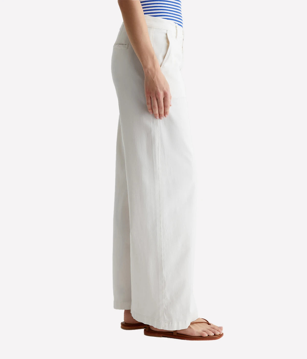 Caden Wide Leg Pant in Powder