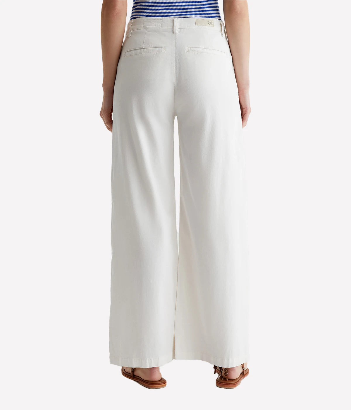 Caden Wide Leg Pant in Powder