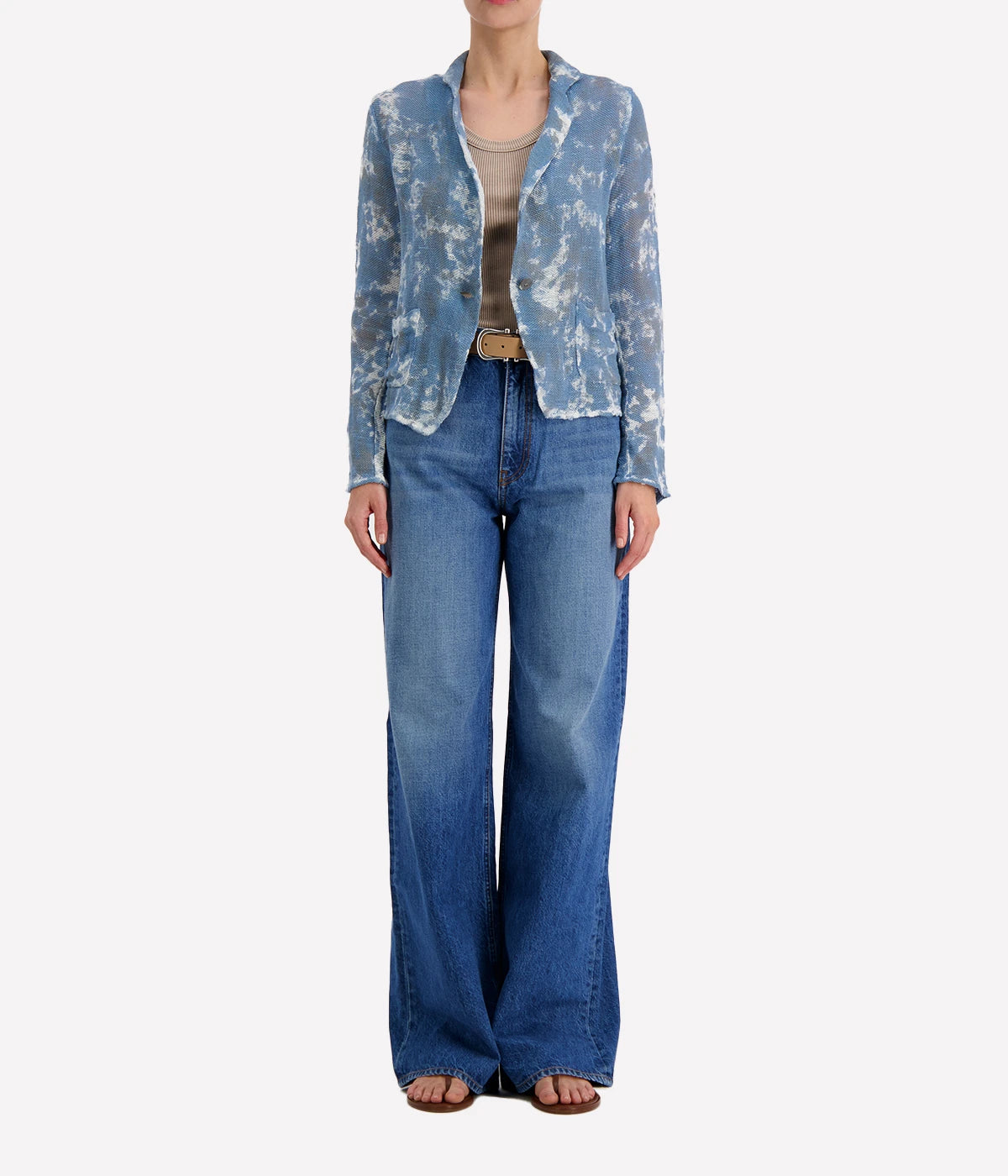 *FINAL SALE* Camouflage Net Short Jacket in Water