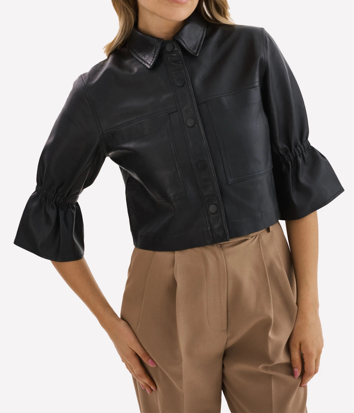 *FINAL SALE* Carolina Leather Jacket in Black