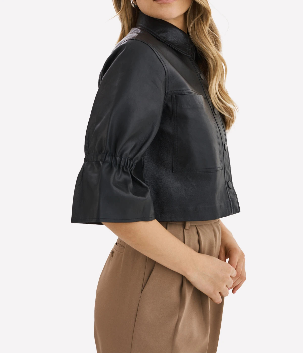 *FINAL SALE* Carolina Leather Jacket in Black