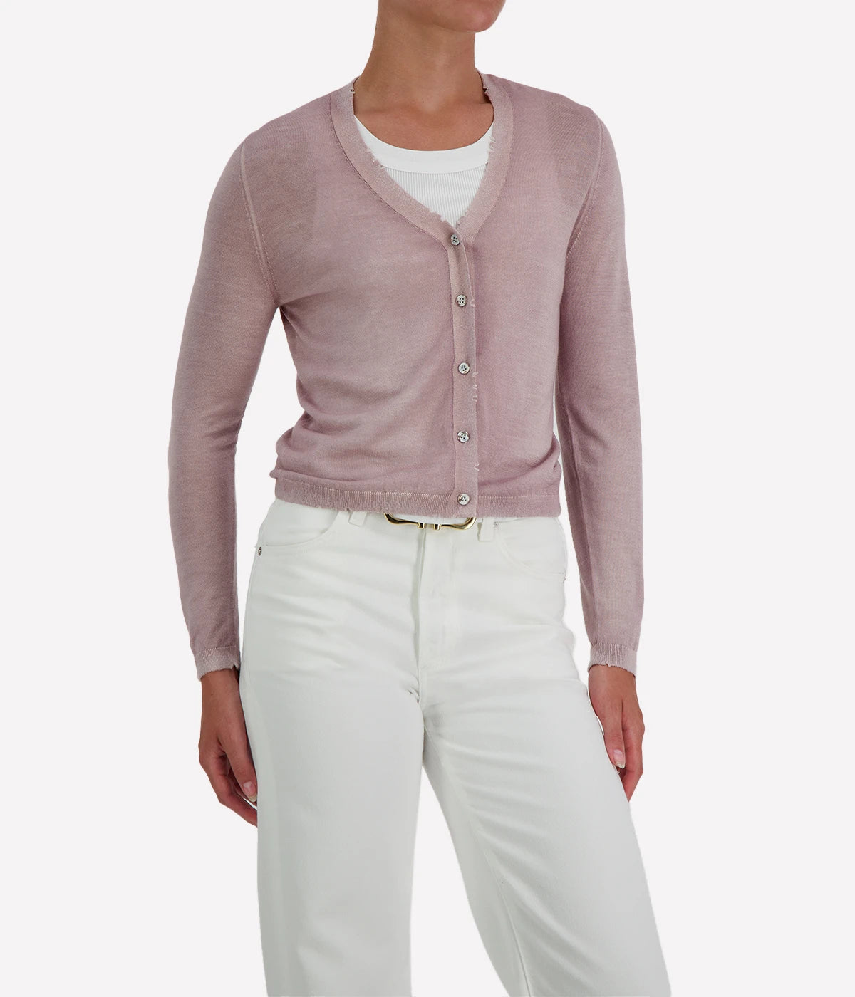 Cashmere Silk Cardigan in WISTERIA