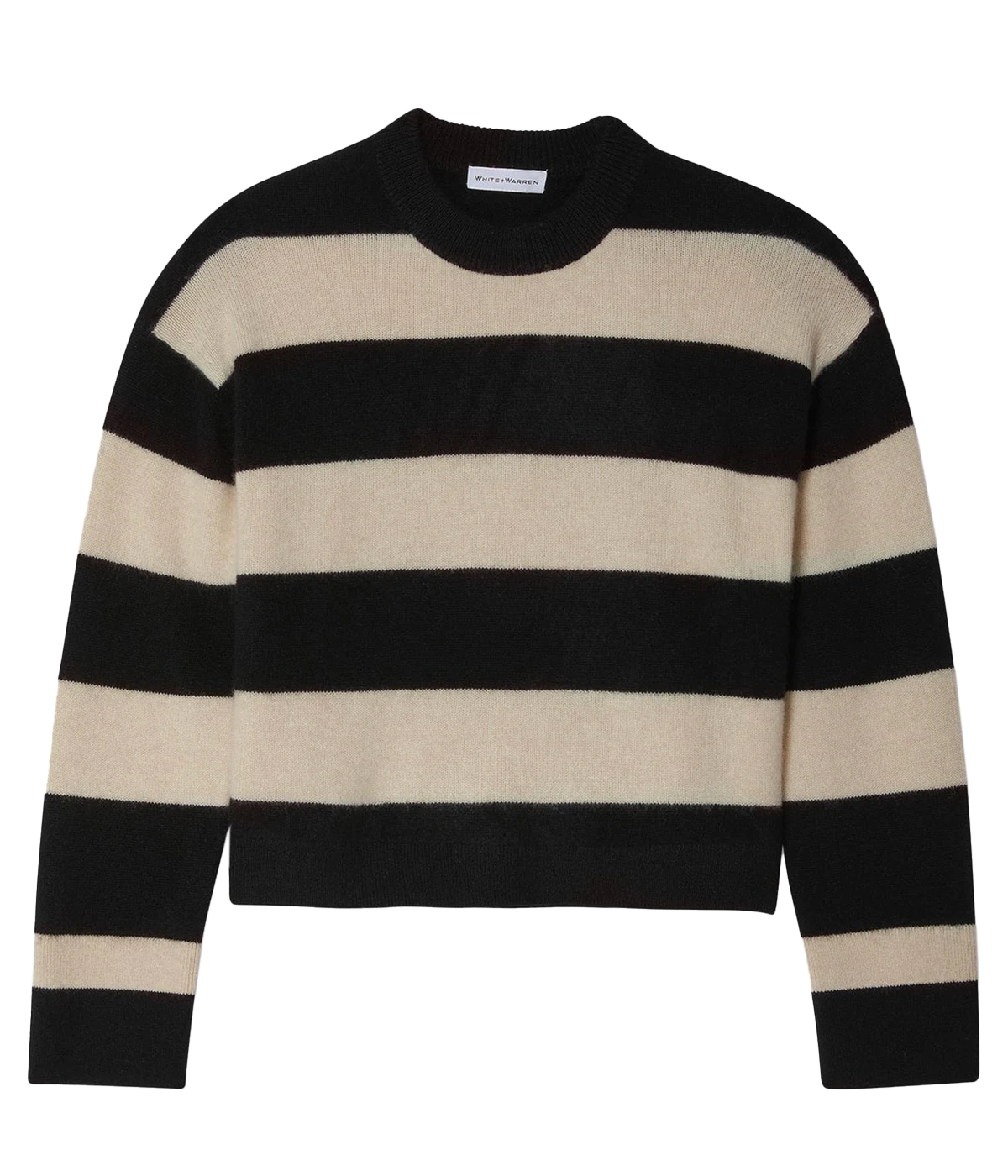 Signature Cashmere: Made from 100% premium cashmere, known for its luxurious softness and warmth.
Sporty Stripes: Bold horizontal stripes create a modern, athletic-inspired look that's perfect for casual chic styling.
Relaxed Fit: The relaxed fit and drop shoulders provide comfort without sacrificing style, making it a versatile addition to your wardrobe.