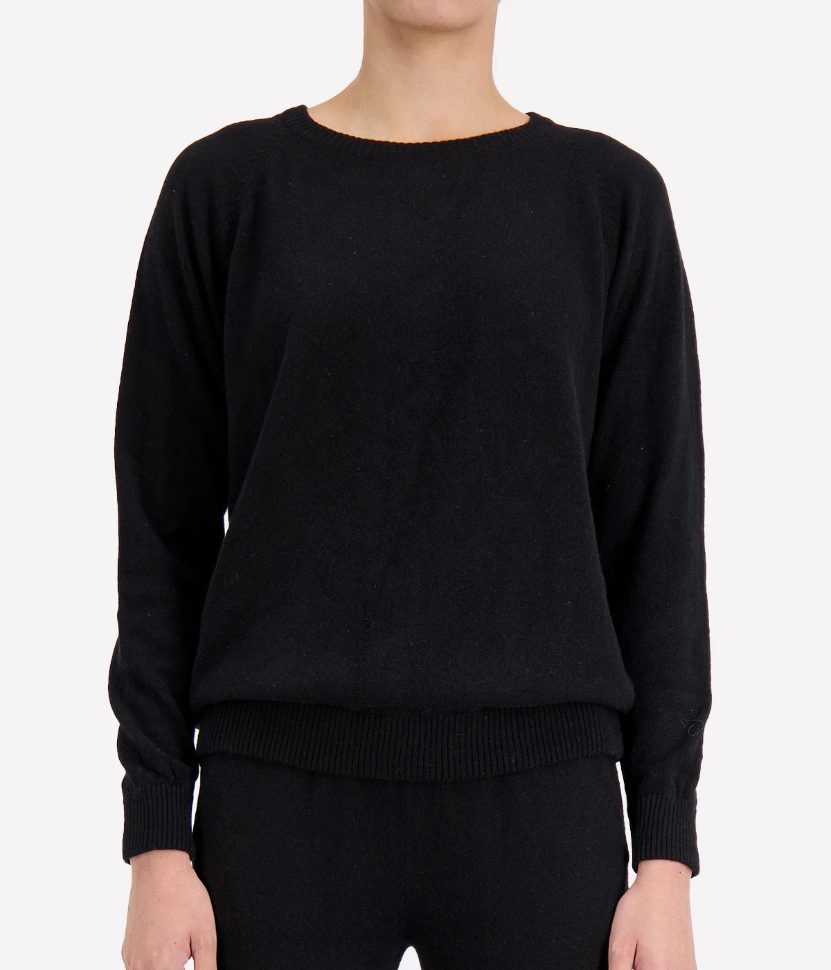 Cashmere Sweat Crew in Black