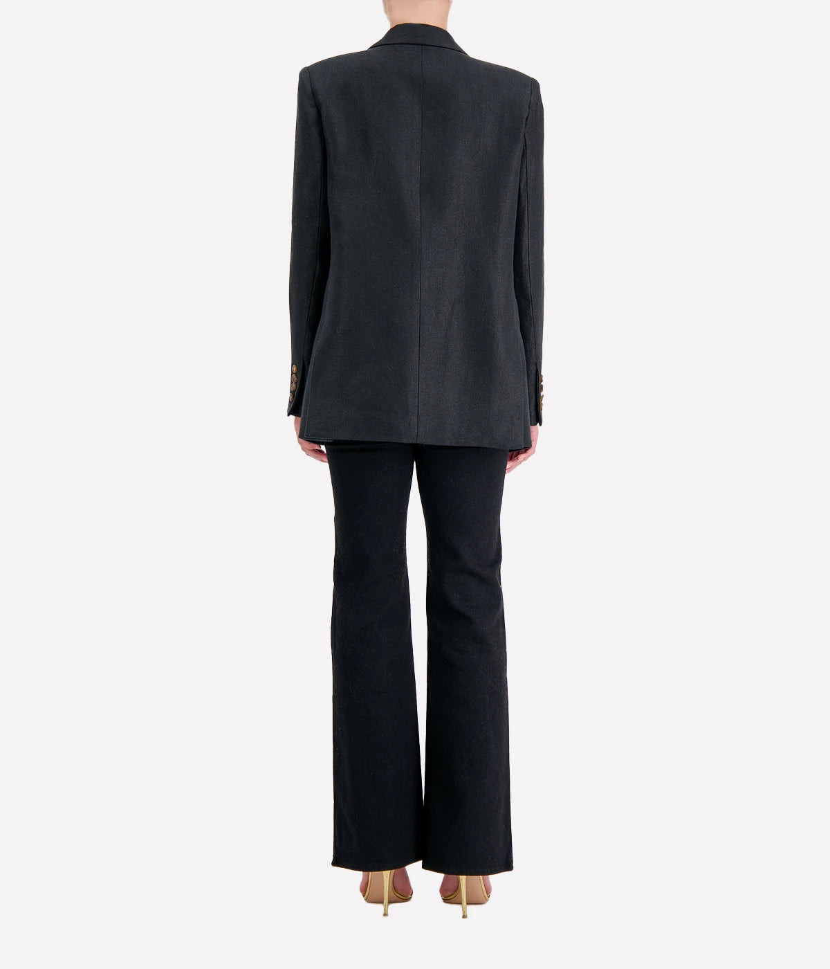 Clarity Everynight Blazer in Black Linen