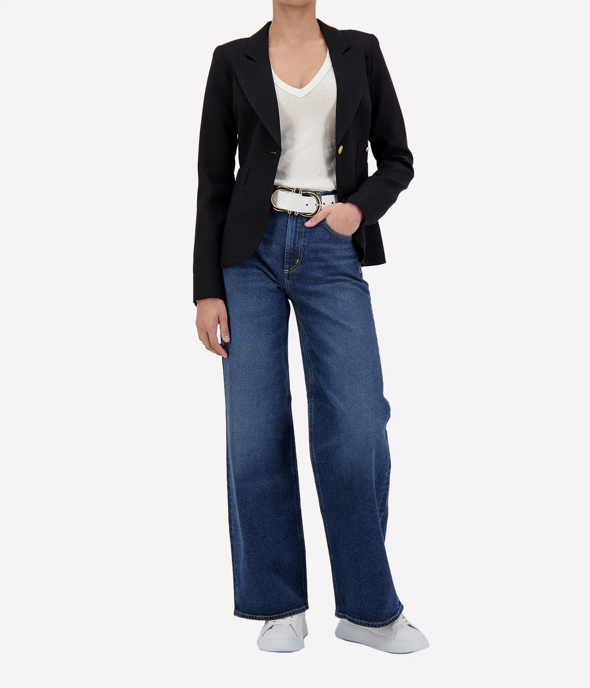 Classic Duchess Blazer by Smythe in wool, featuring brass hardware, a cut-out back detail, and a single-breasted silhouette.