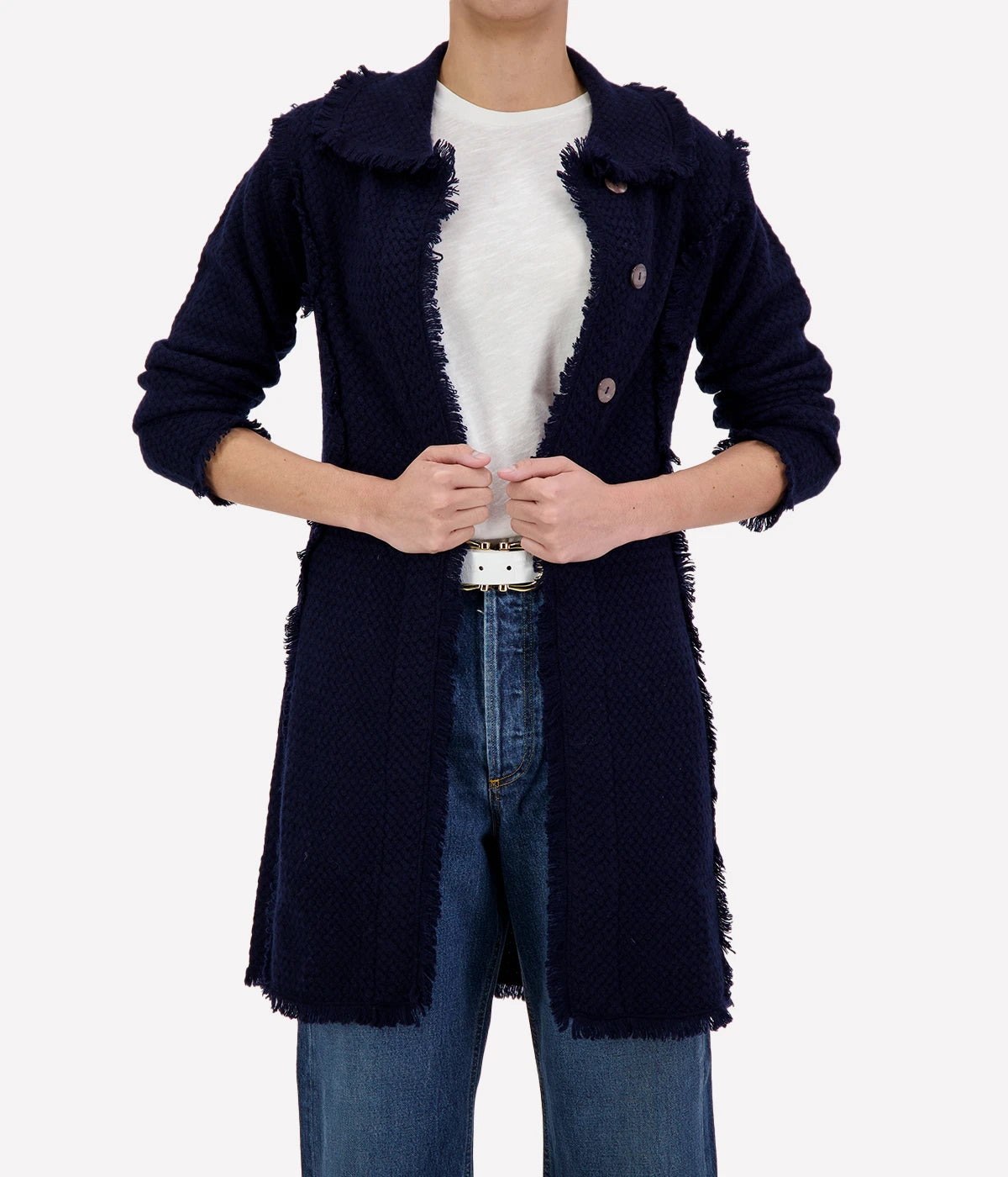 Coco Cashmere Navy Coat