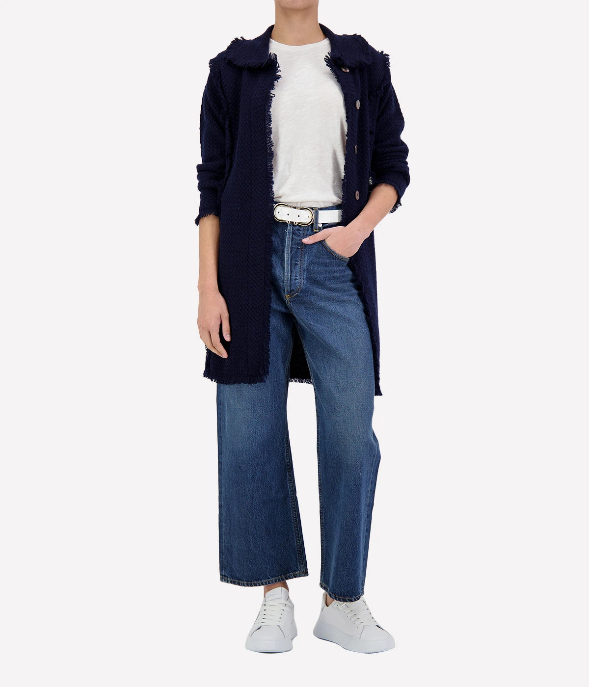 Coco Cashmere Navy Coat