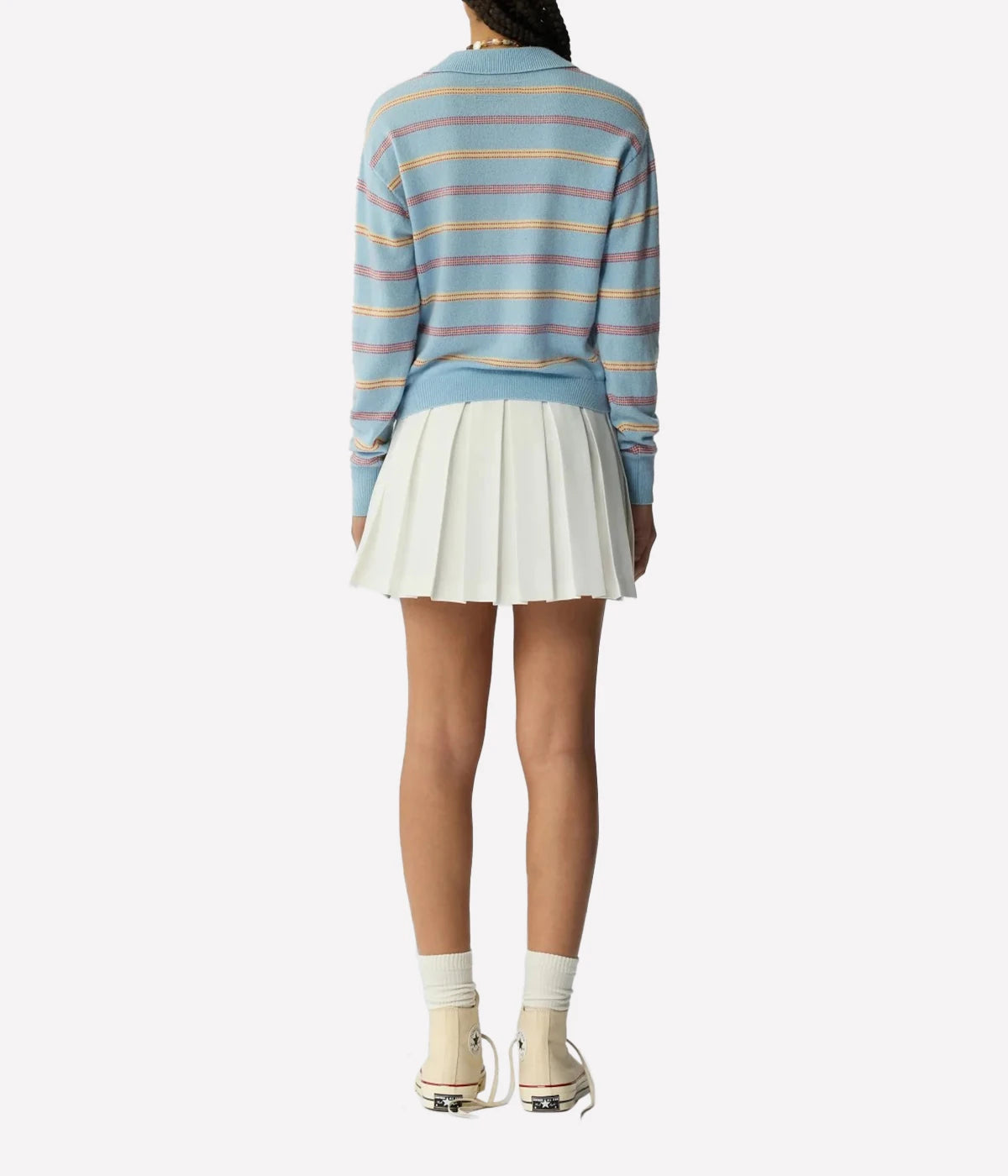 Collegiate Stripe Polo In Clear Sky Combo