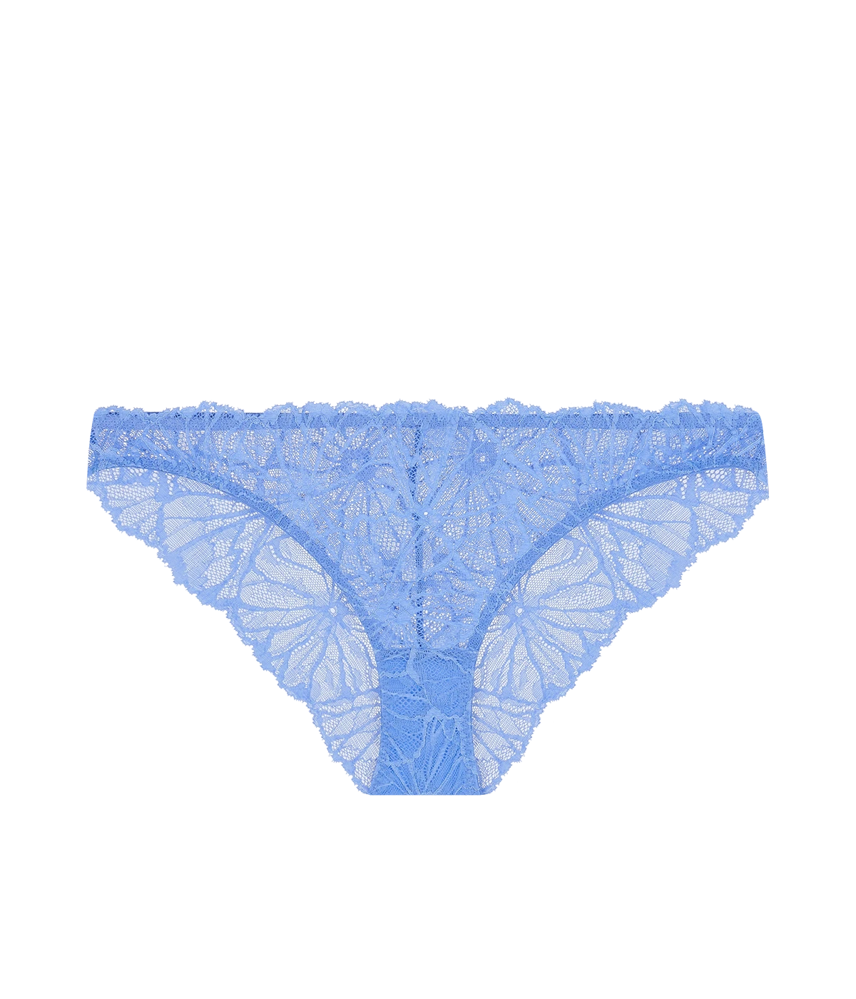 ALT Text: Lena Graphic Lace Knicker featuring exclusive graphic floral lace, VPL-free lace back, and organic cotton gusset for a seamless and comfortable fit.