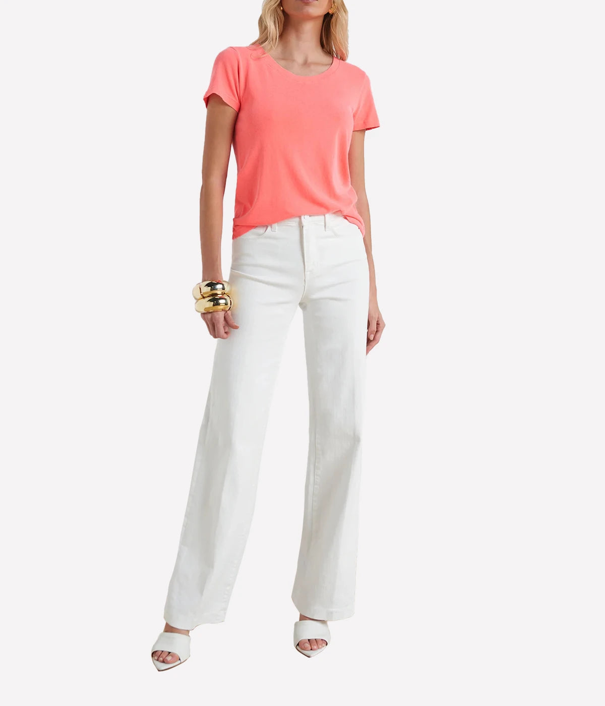 ALT Text: Cory Scoopneck Tee in a relaxed fit, featuring a scoop neckline and short sleeves for a timeless and versatile style.