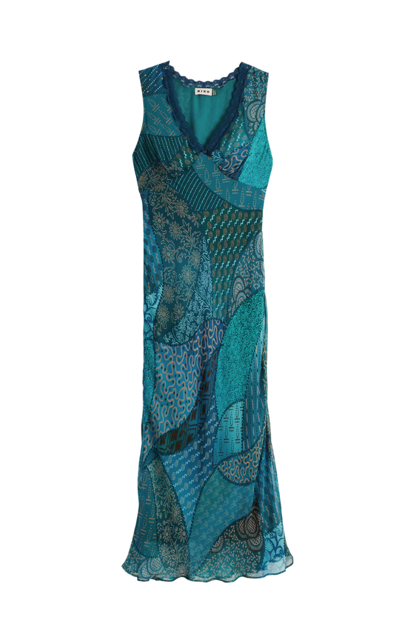 Cyrus Dress in Ibiza Night Teal