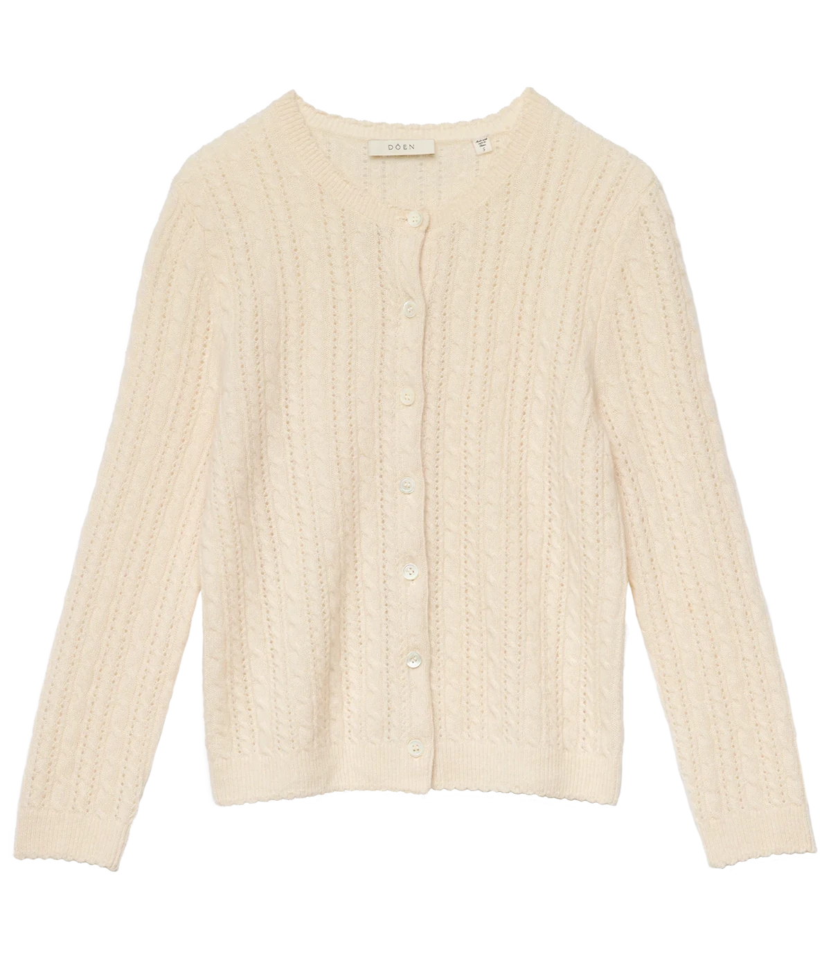 Danae Cashmere Cable Cardigan In Dogwood