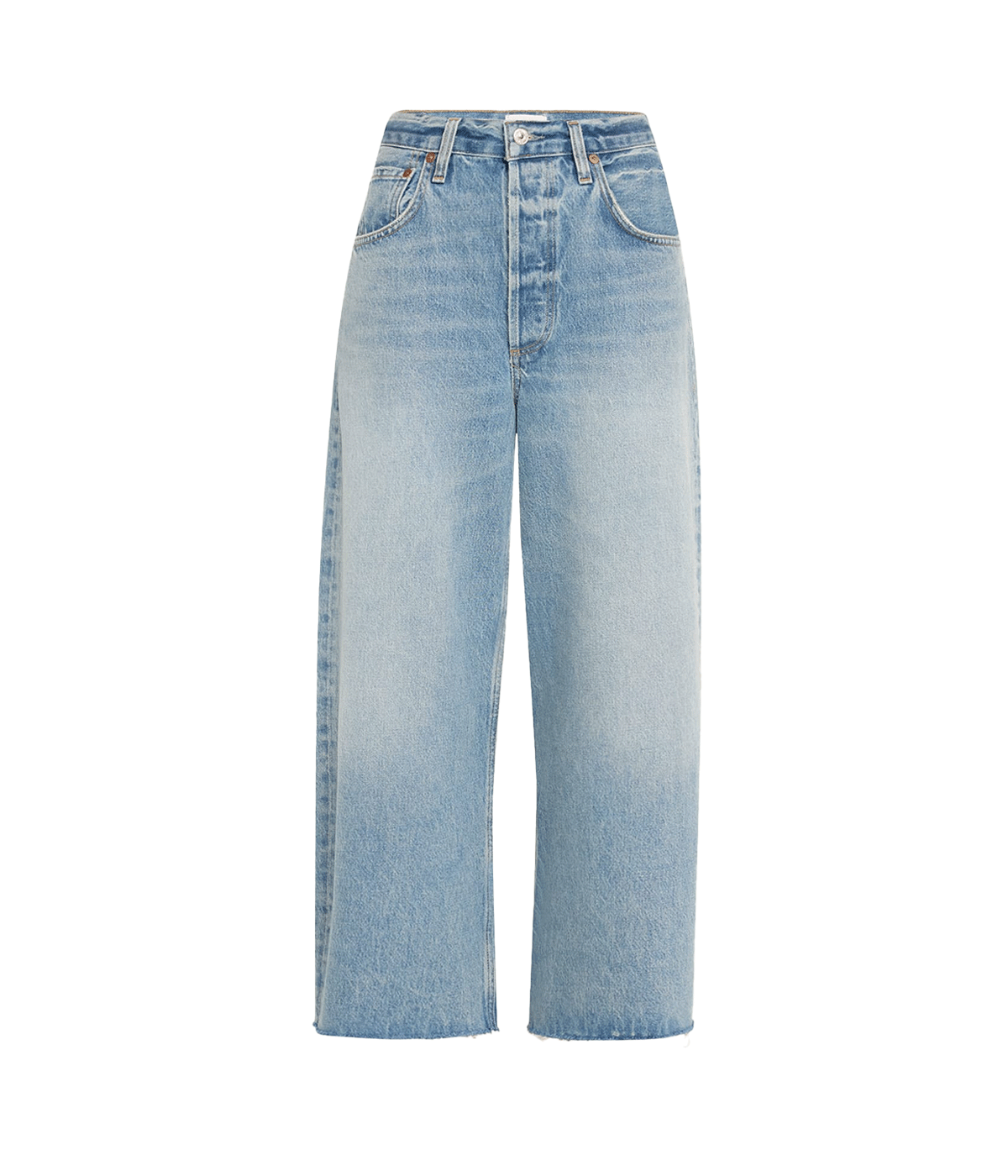 Ayla Raw Hem Crop Jean in Sodapop