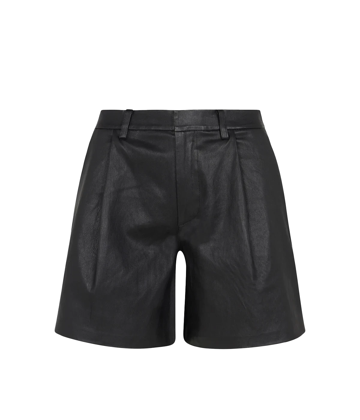 Deep Pleated Short in Black