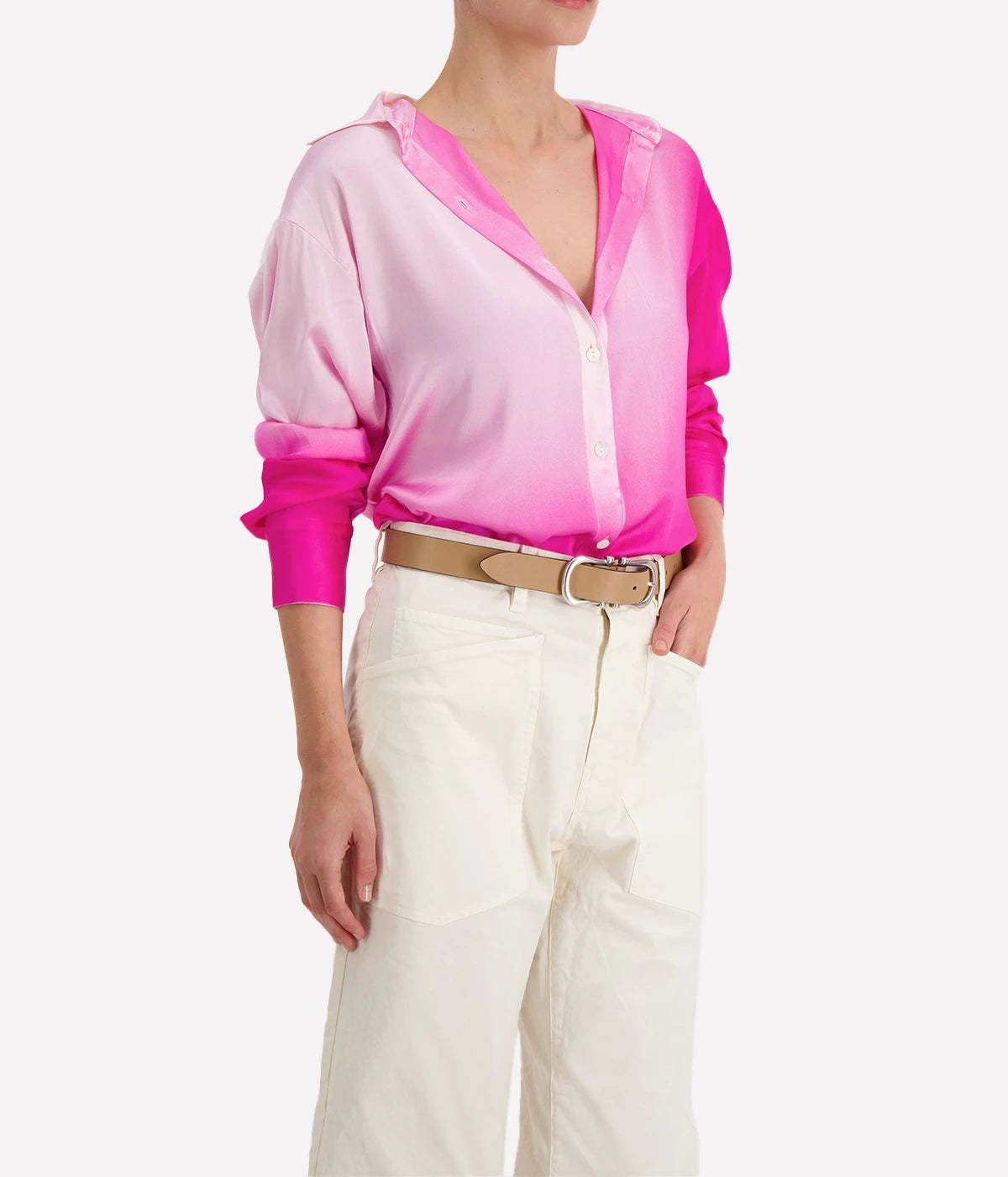 Degrade Silk Shirt in Clemantis