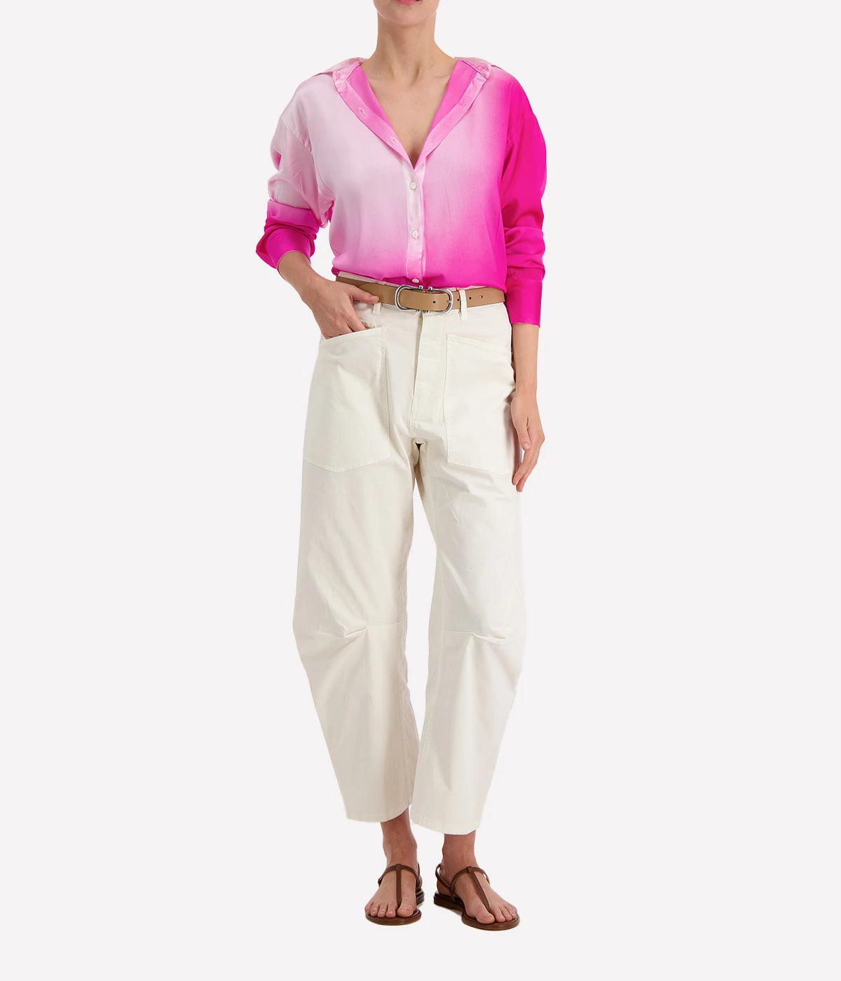 Degrade Silk Shirt in Clemantis