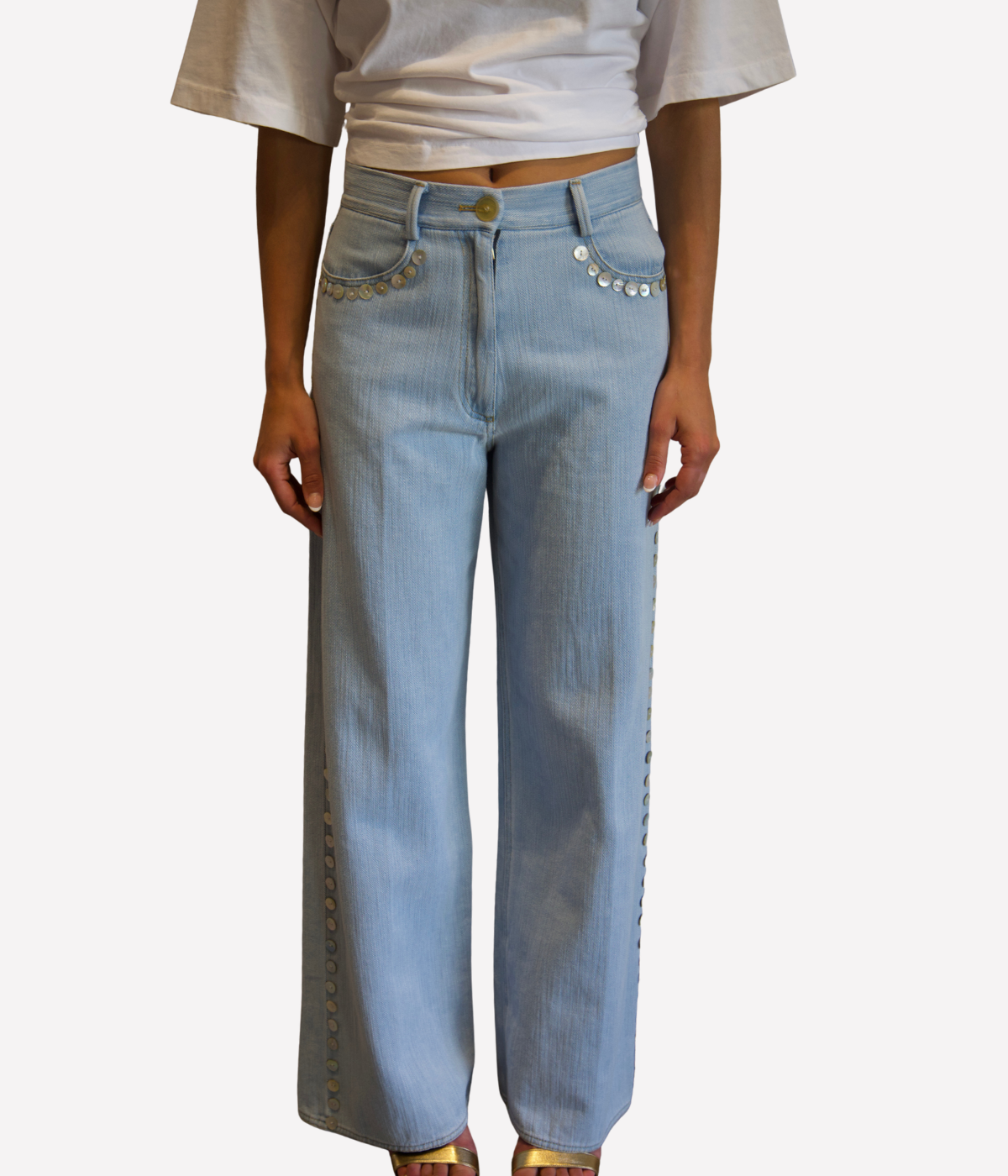 Denim Calvary 5 Pocket Pant in BLEACH