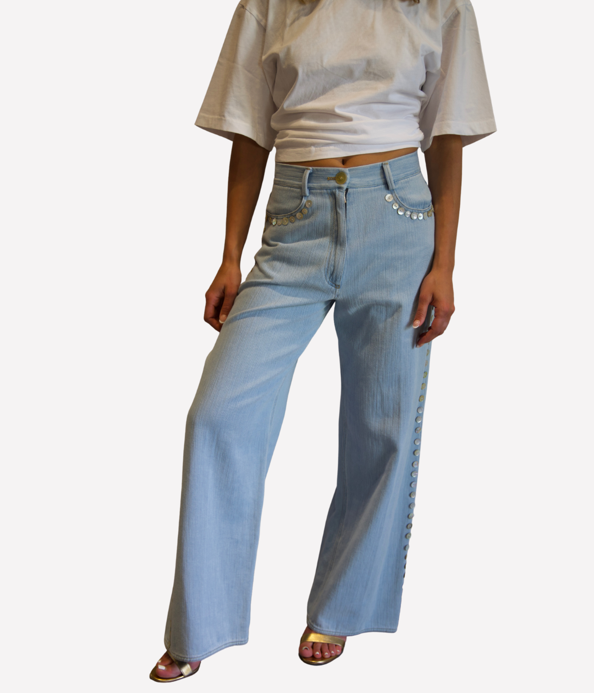 Denim Calvary 5 Pocket Pant in BLEACH