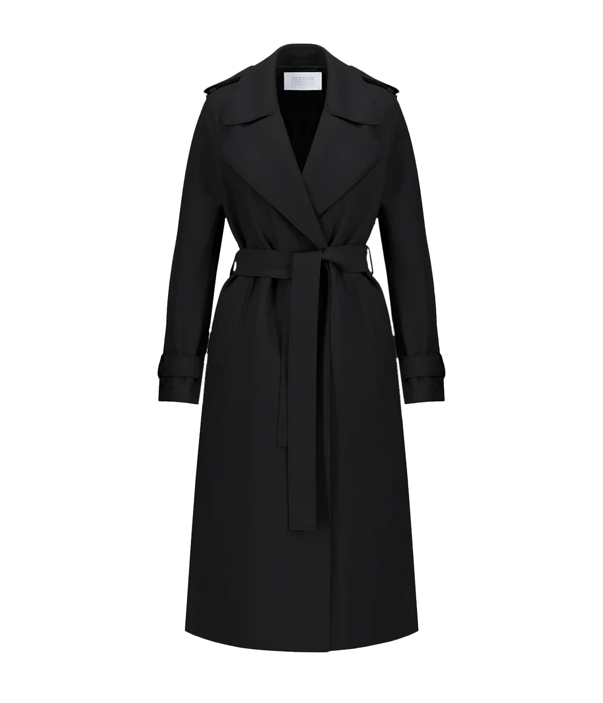 Double Vent Trench Coat in Black