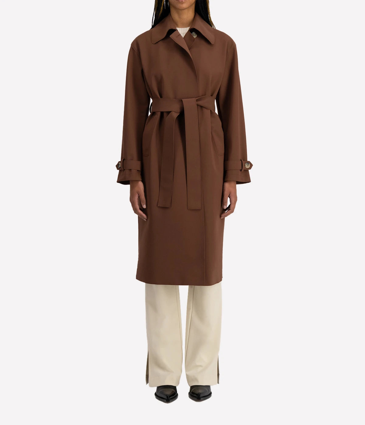 *FINAL SALE* Dropped Shoulder Scube Coat in Brown